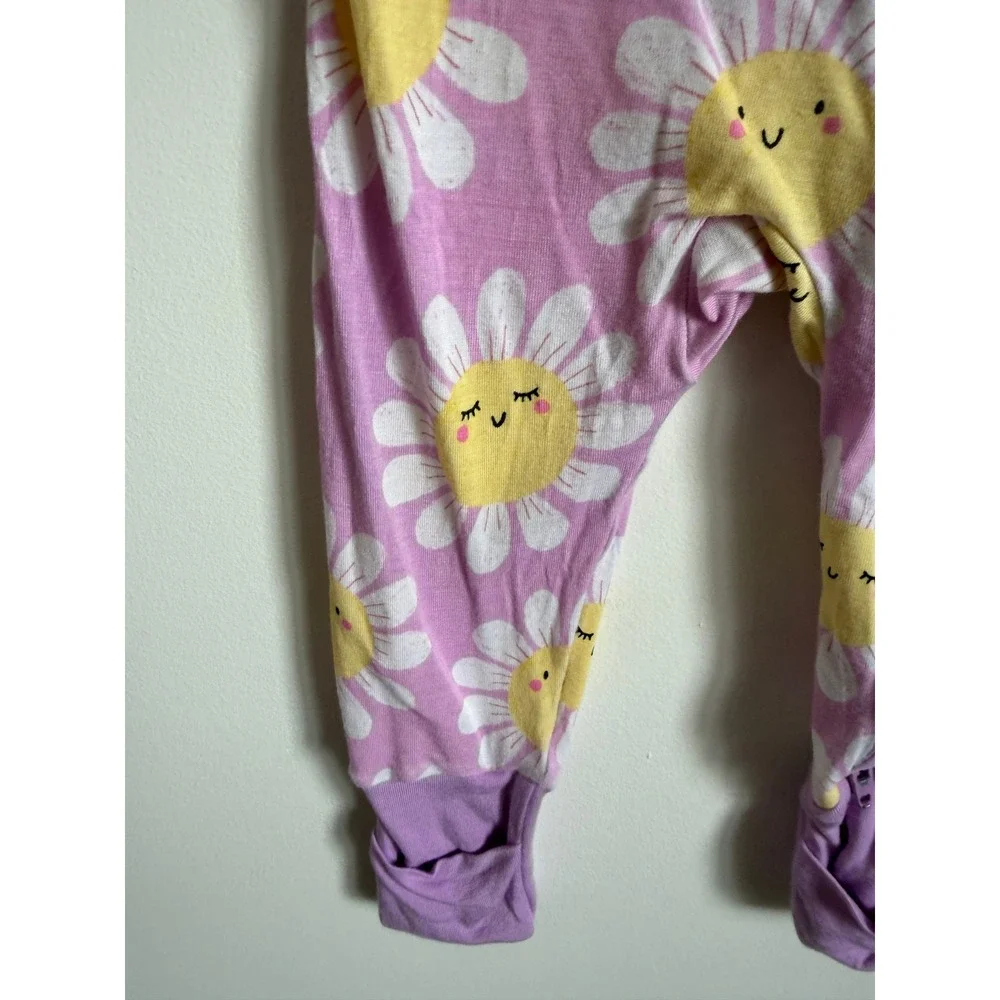 Little Sleepies Flower Power Daisy Bamboo Zippy 0-3 Months